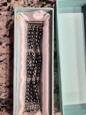 Apple Watch Black Beaded Band
